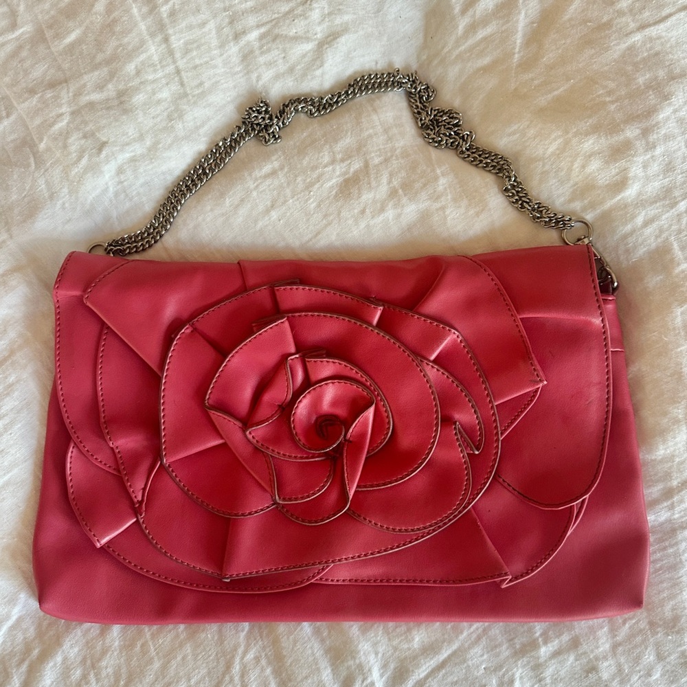 Pink Rose Coquette Feminine Chain Shoulder Bag